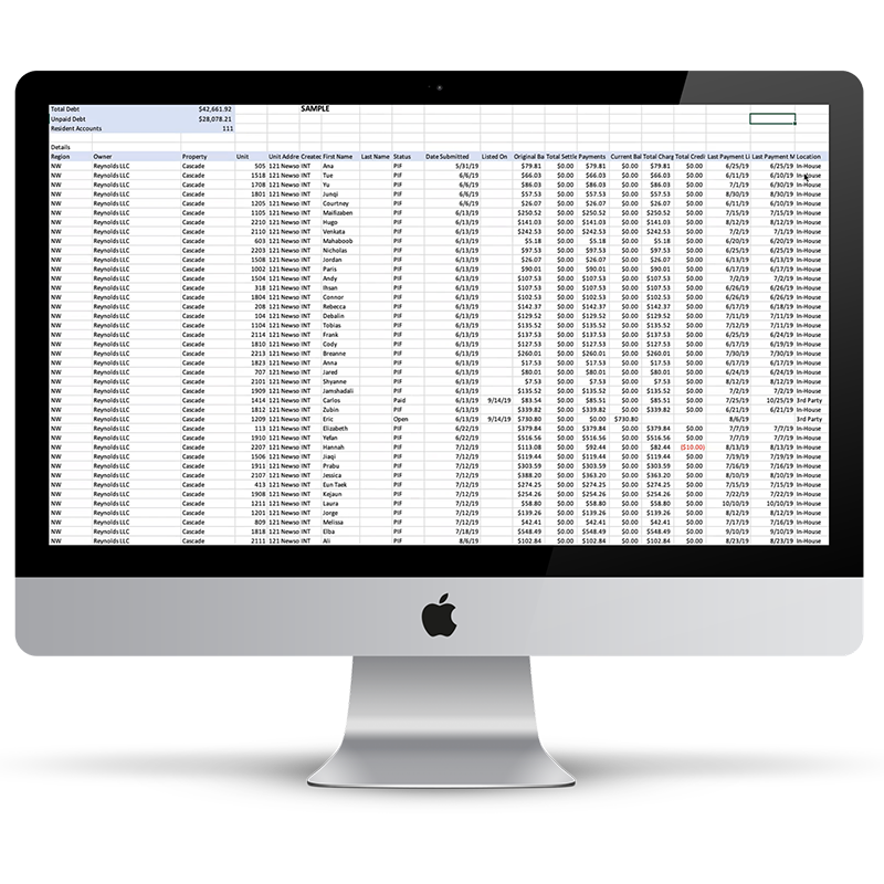 screenshot of Pay Ready software