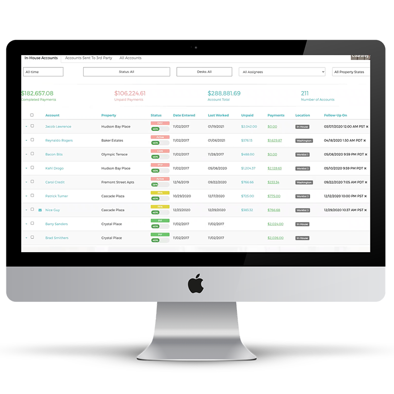screenshot of Pay Ready software