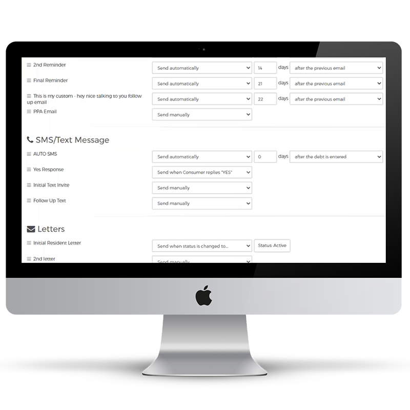 screenshot of Pay Ready software